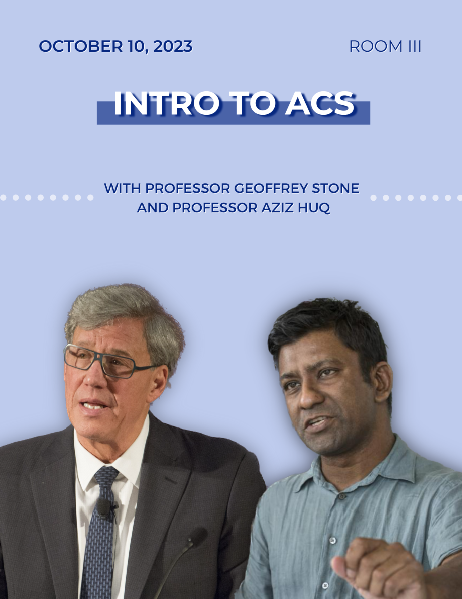 Event flyer - ACS Intro talk in Room III on October 10