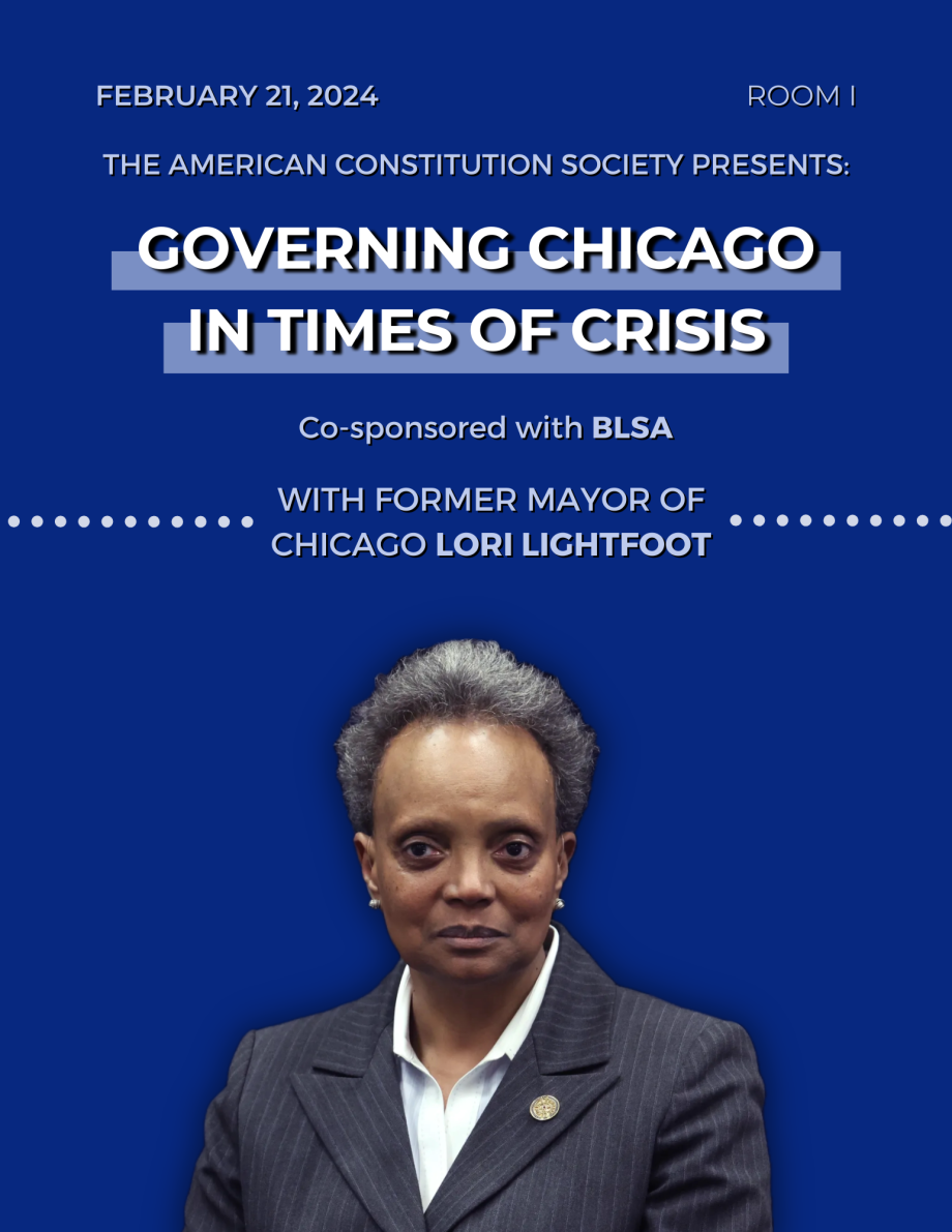 Lori Lightfoot event flyer
