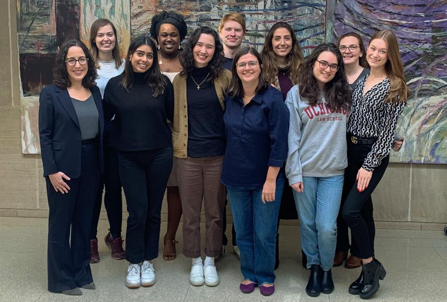 Professor Sarah Konski with students 