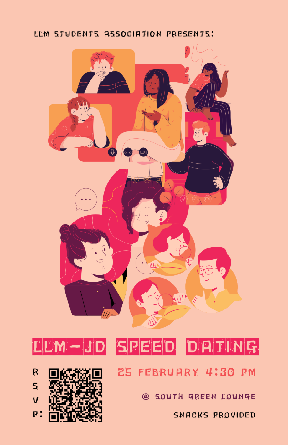 Poster with speed dating images