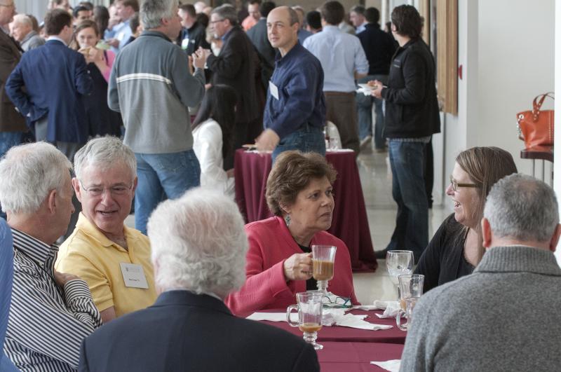 Alumni gather and enjoy breakfast at the Law School