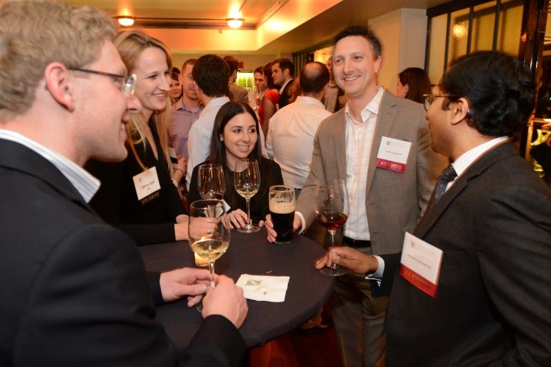Students and alumni mingled at the Annual Clerkship Reception. 