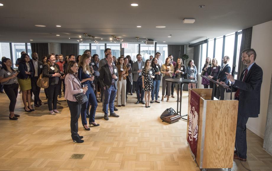 Alumni and students gather to hear Dean Miles speak