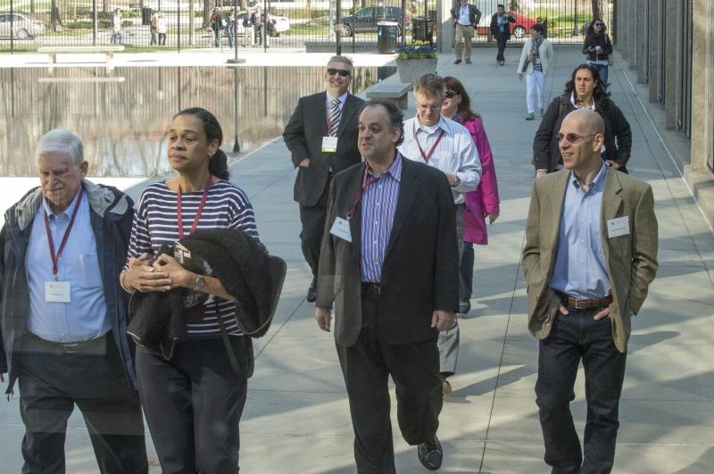 Alumni gathered at the Law School on Saturday morning. 