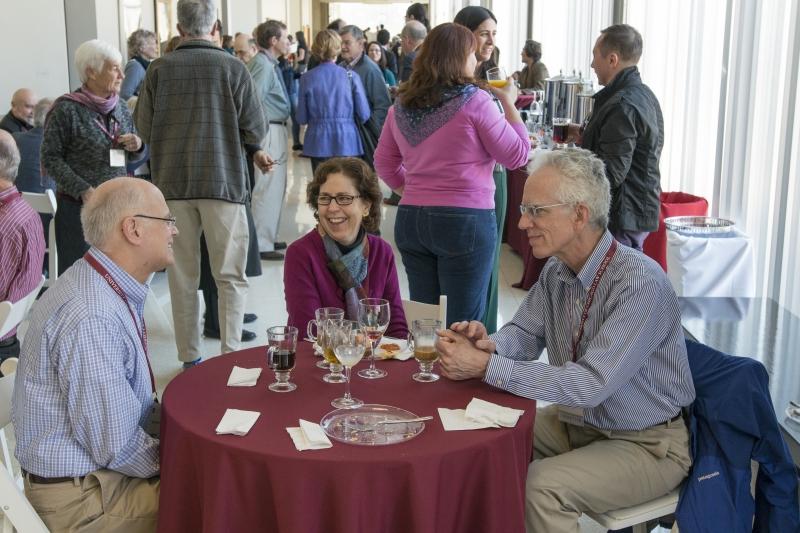 Alumni enjoyed breakfast together inside the Law School. Alumni enjoyed breakfast together inside the Law School.