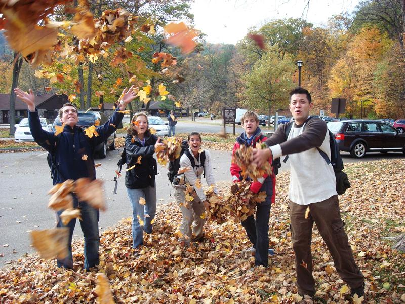 On a trip away from the city, LLMs have a chance to enjoy the local scenery on an autumn day. Autumn excursion