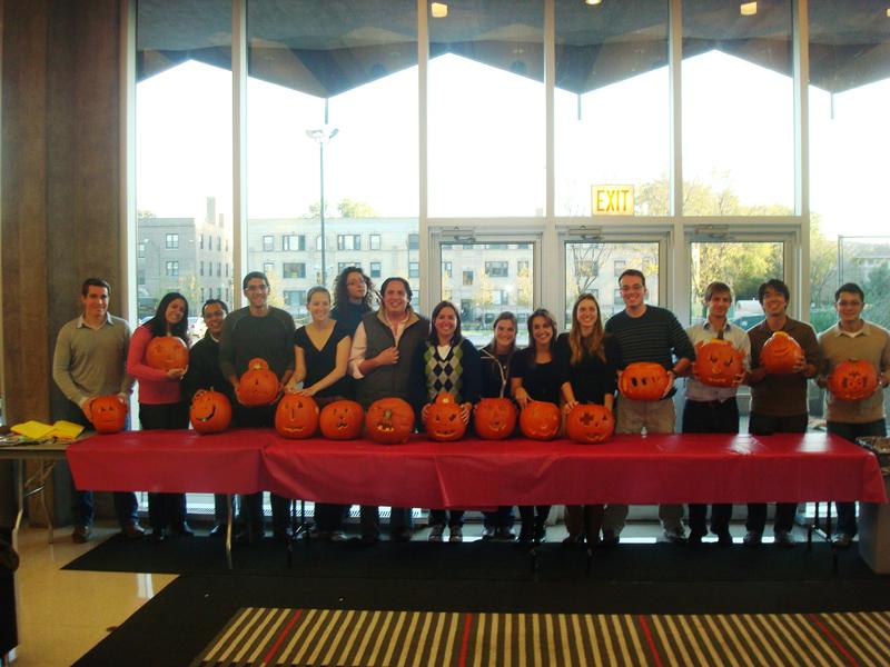 The 2009 LLM class enthusiastically hosted the annual LLM pumpkin carving contest to celebrate Halloween. Pumpkin carving contest