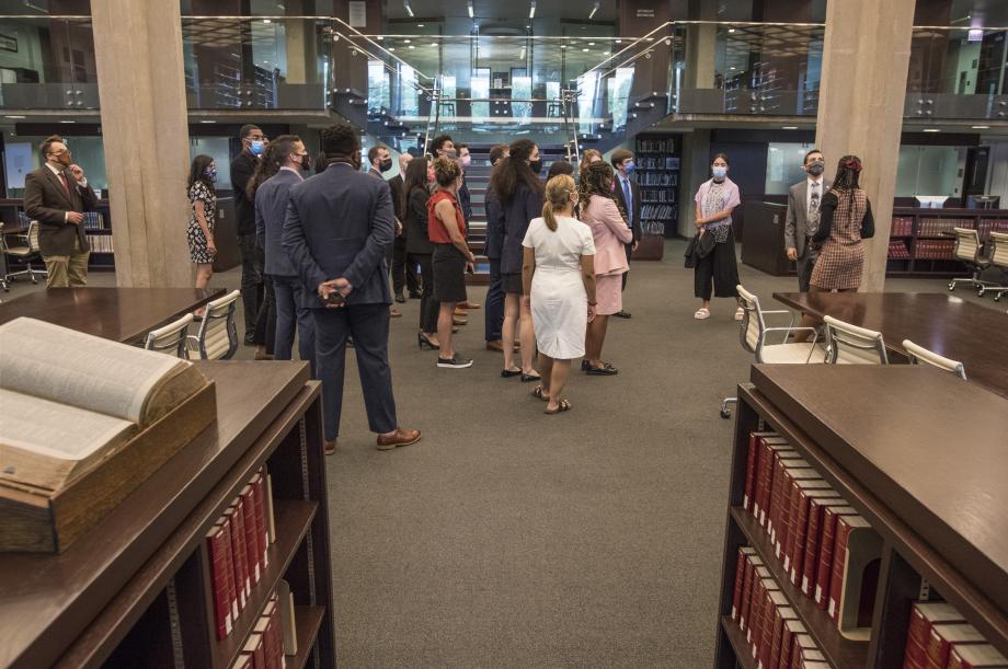 Students also got to tour the D’Angelo Law Library and learn more about its services.
