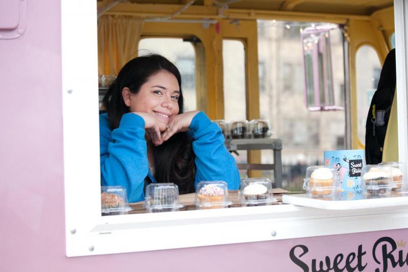 The owner of Sweet Ride and her cupcakes. 