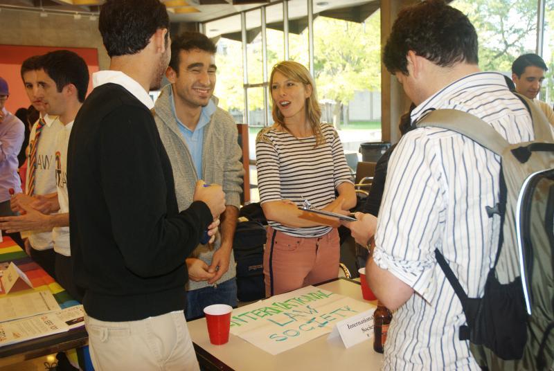 Student organization leaders had a good time behind the tables. 