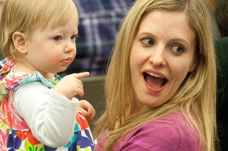 Emily Van Wyck, '13, brought her daughter. Emily Van Wyck, '13, brought her daughter.