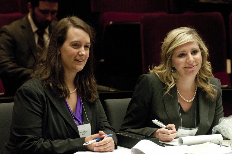Oralists Laura Morgan and Keren McElvy of the University of Alabama in the competition finals