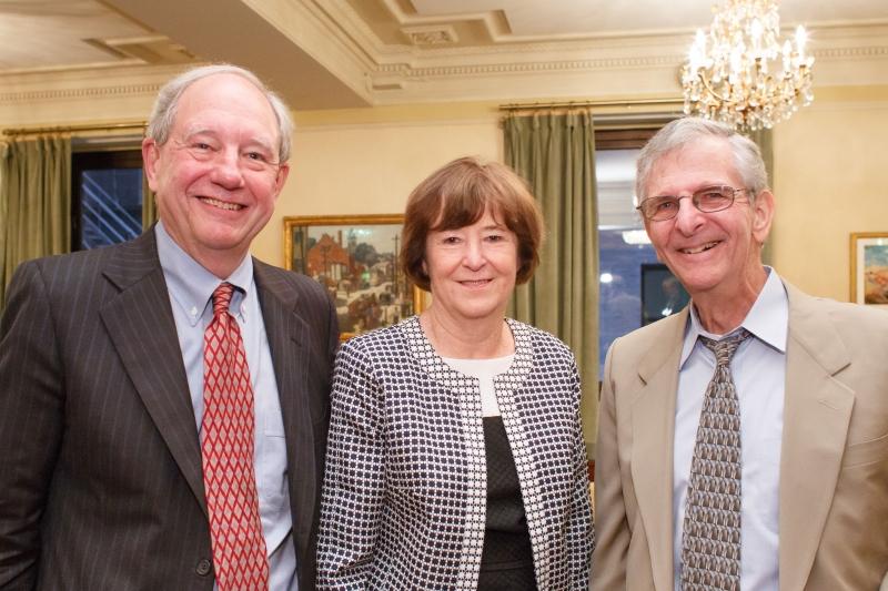 The Legal Legends: John Schmidt, Diane Geraghty, and Judson Miner, '67.