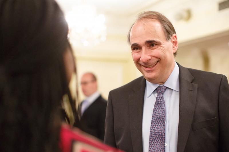 Keynote speaker David Axelrod of the Institute of Politics. 