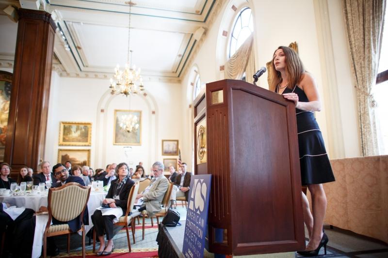 Siegler spoke after accepting the Ruth Goldman Award. 