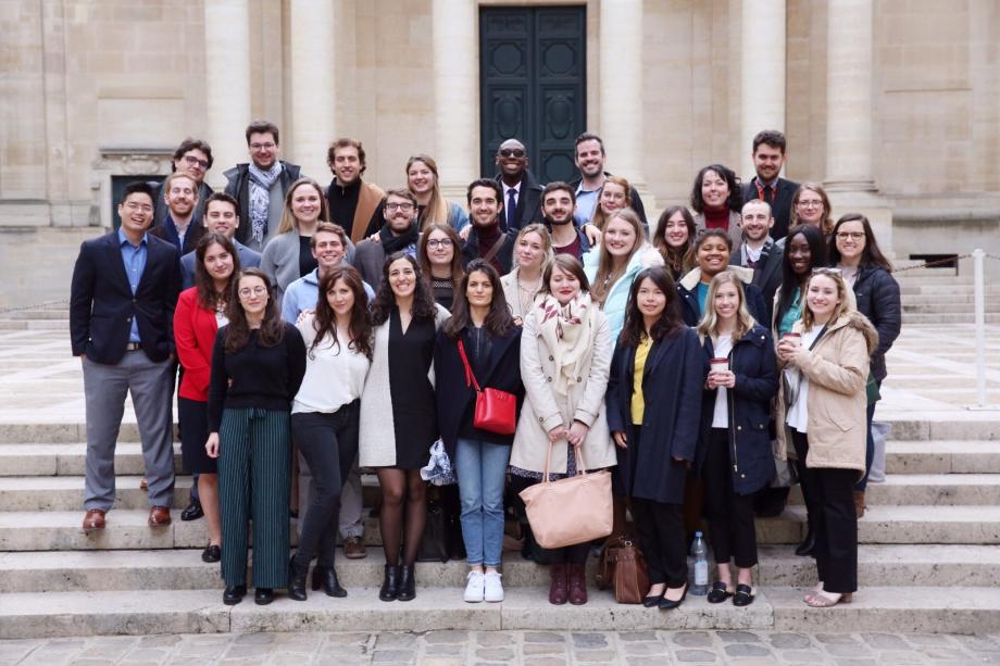 Students traveled to four US cities and nine foreign countries over spring break through the International Immersion Program, the International Human Rights Clinic, and Spring Break of Service. Here, all three International Immersion Program (IIP) groups are shown. 