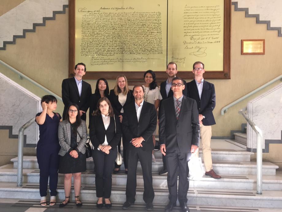Students also visited Chile Parliament and met with Chilean Congressman Jaime Bellolio, MPP '10.