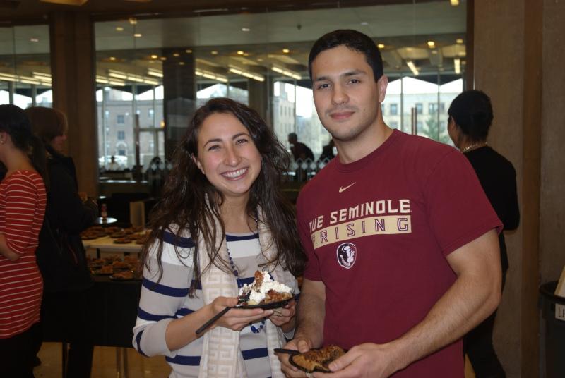 Soon, the Green Lounge was full of students catching up with friends. Soon, the Green Lounge was full of students catching up with friends.
