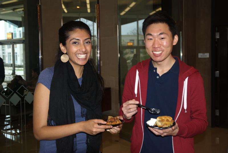 The Office of the Dean of Students ordered 75 pies for the occasion. The Office of the Dean of Students ordered 75 pies for the occasion.