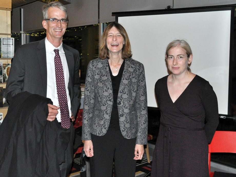 Leslie and Fennell with panelist Stephanie Stern