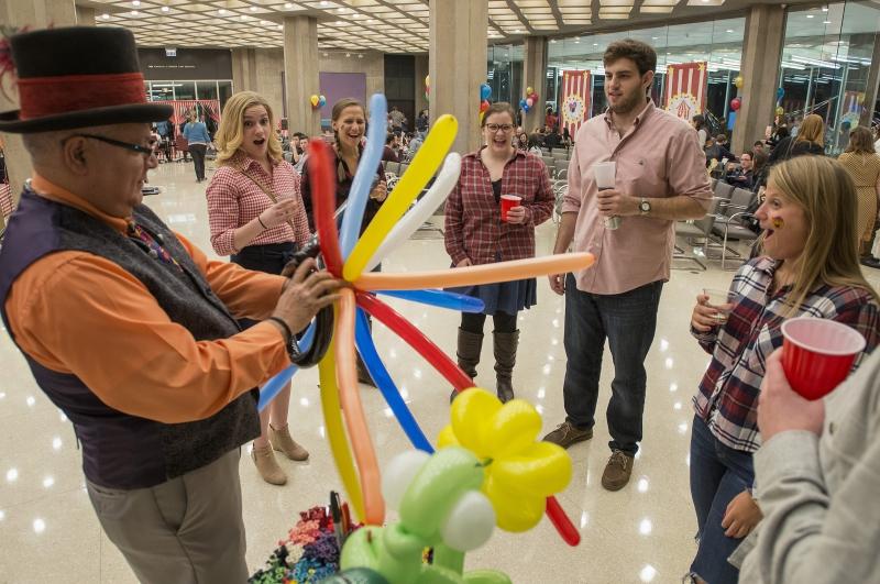 The event featured popcorn, balloon animals, and a range of costumes.