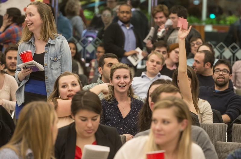 One live auction item included dinner with Professor Geoffrey Stone—and the chance to join him in writing an op/ed piece for the Huffington Post.