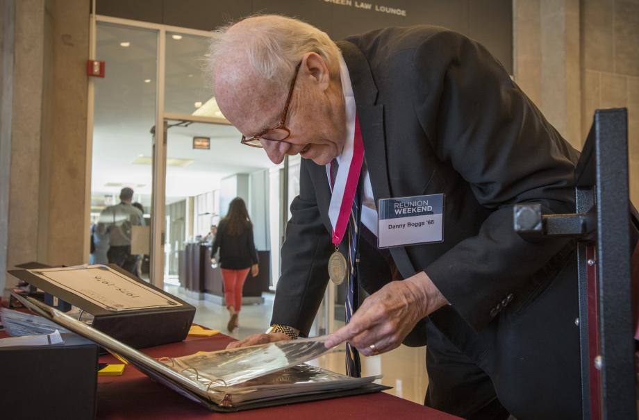 Throughout the day, alumni had the opportunity to identify friends and classmates in photographs from the Law School's archives. 