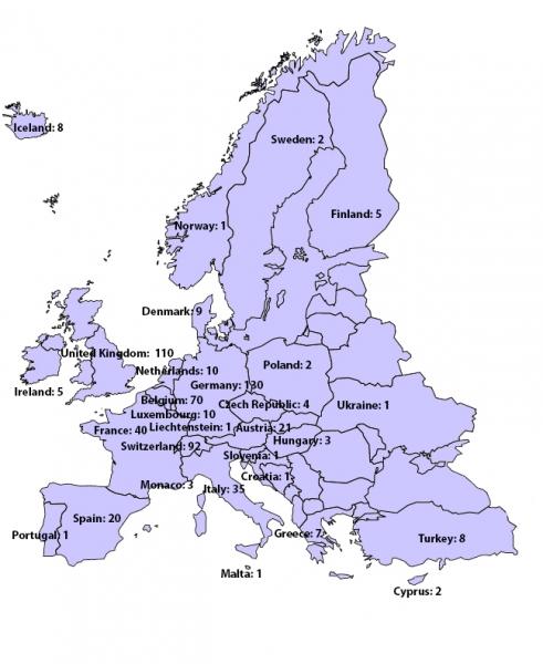 map of Europe