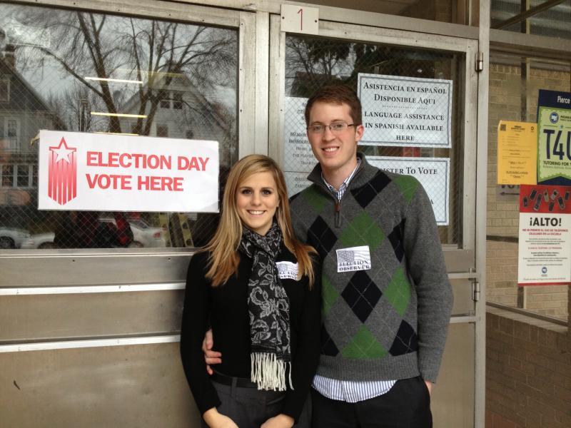 Emily Heasley, '14, and Chris Heasley, '13, volunteered for Mitt Romney. 