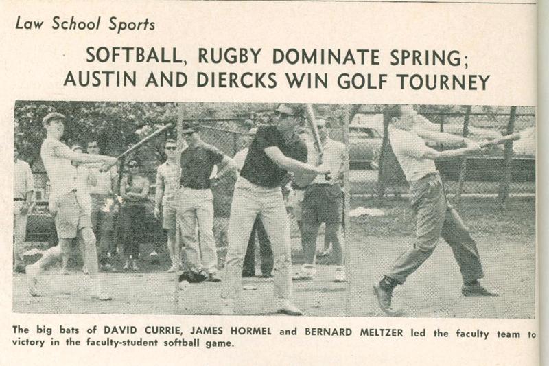 Currie, Hormel, andMeltzer were lauded for their power hitting in the article that accompanies this photo in the 1964-65 issue of The Reporter