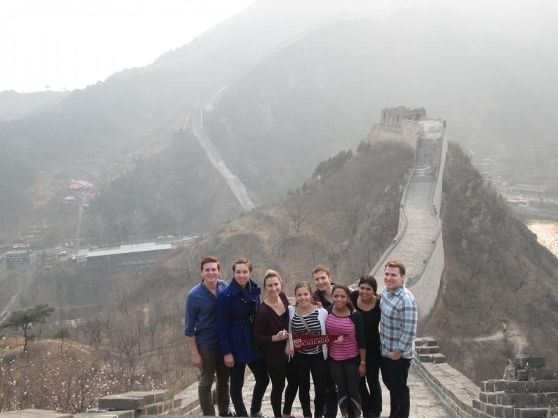 Of course, students visited the Great Wall. 