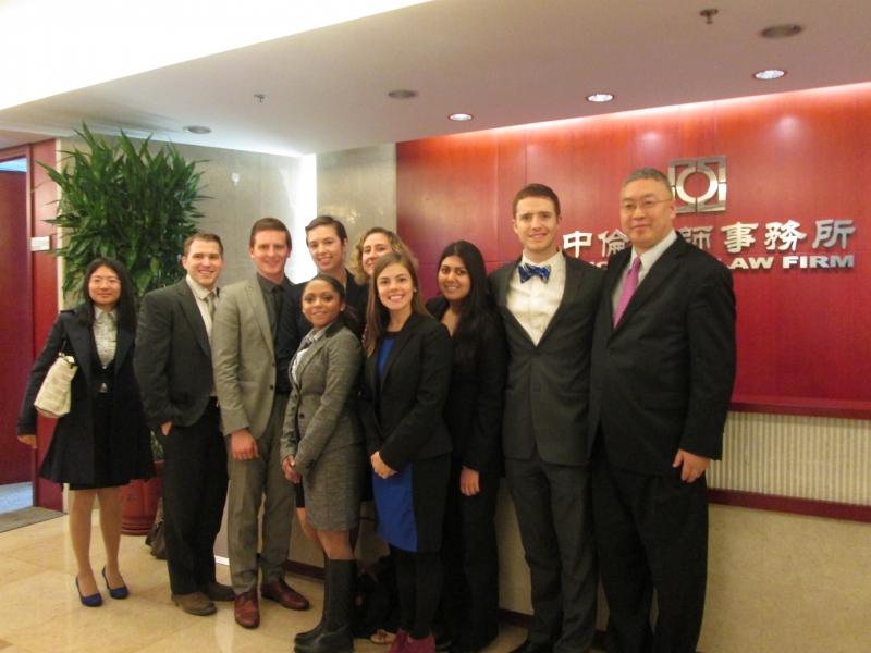 The China group met Law School alumnus Paul Wang, LLM '94 and JSD '99.