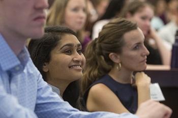 students listen at a Kapnick event