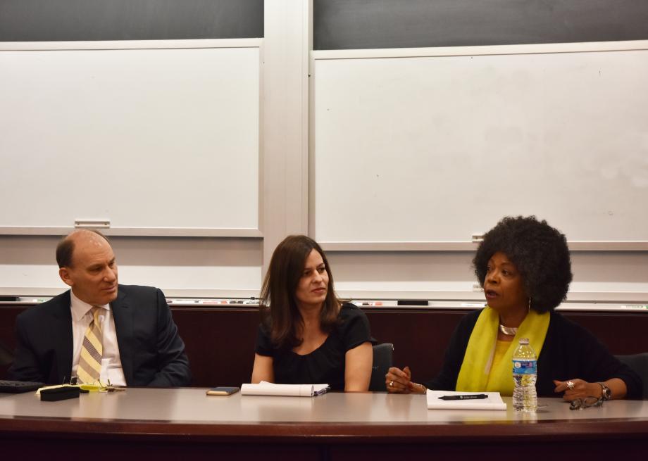 David A. Strauss, Claudia Flores, and Herschella G. Conyers discuss free speech