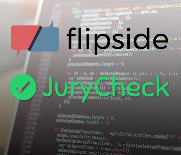 Flipside and JuryCheck logos