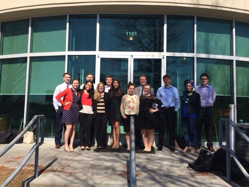 Here, the Knoxville group poses outside of the Knox County Public Defender's Office. 