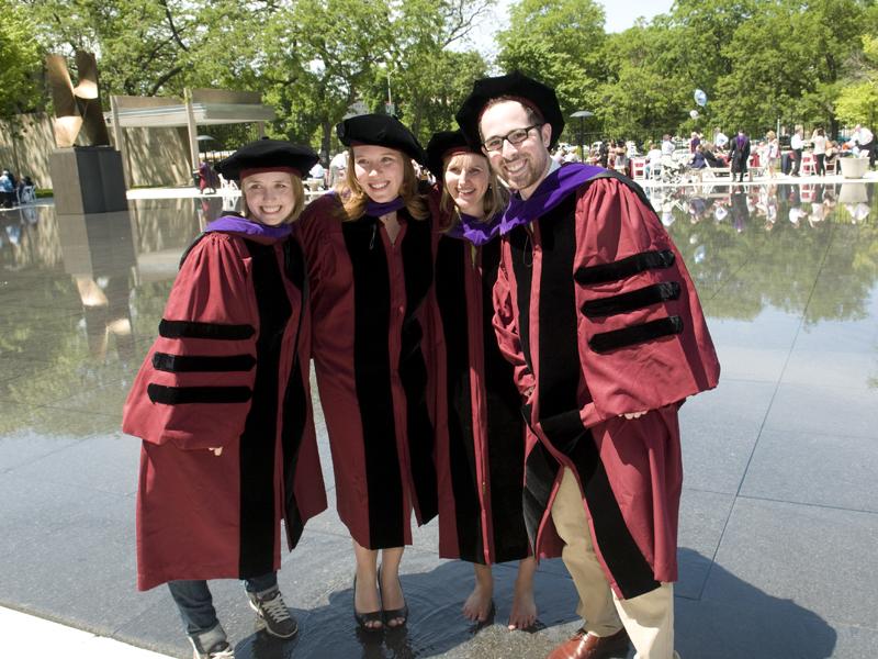 Graduation reception on the quad. Graduation reception on the quad.