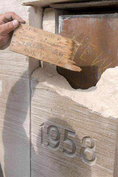 Unfortunately, the top of the stone broke in the process of attempting to remove it, but this did, at least, allow us access to the contents. Several items, including coins and notes, were found inside with the two main boxes. Unfortunately, the top of the stone broke in the process of attempting to remove it, but this did, at least, allow us access to the contents. Several items, including coins and notes, were found inside with the two main boxes.