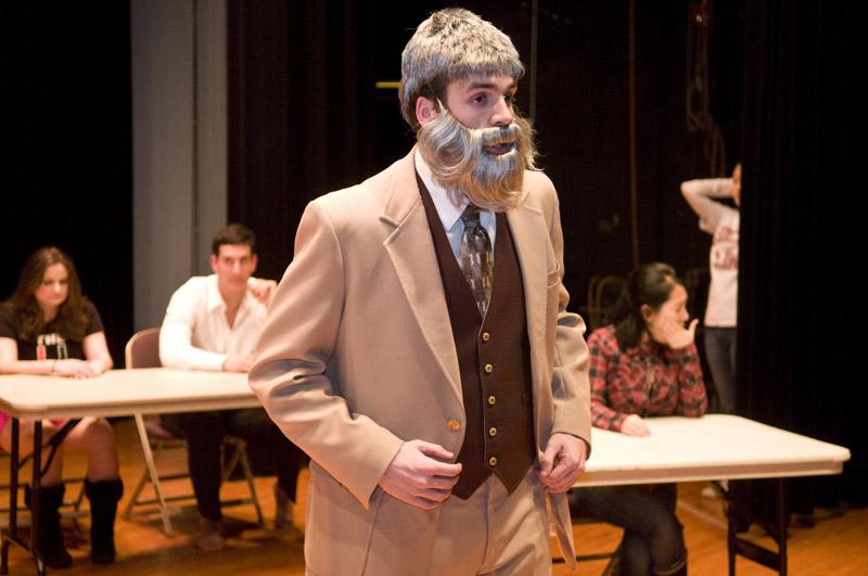 Doug Marsh, '12, as Professor Joseph Isenbergh.