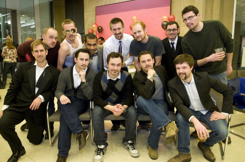 This year's mustache contestants went the extra mile, with many donning clothing befitting their choice of facial hair style. Matt Kopko, '11, (bottom row, second from right) raised the most money for CLF and was declared the winner.