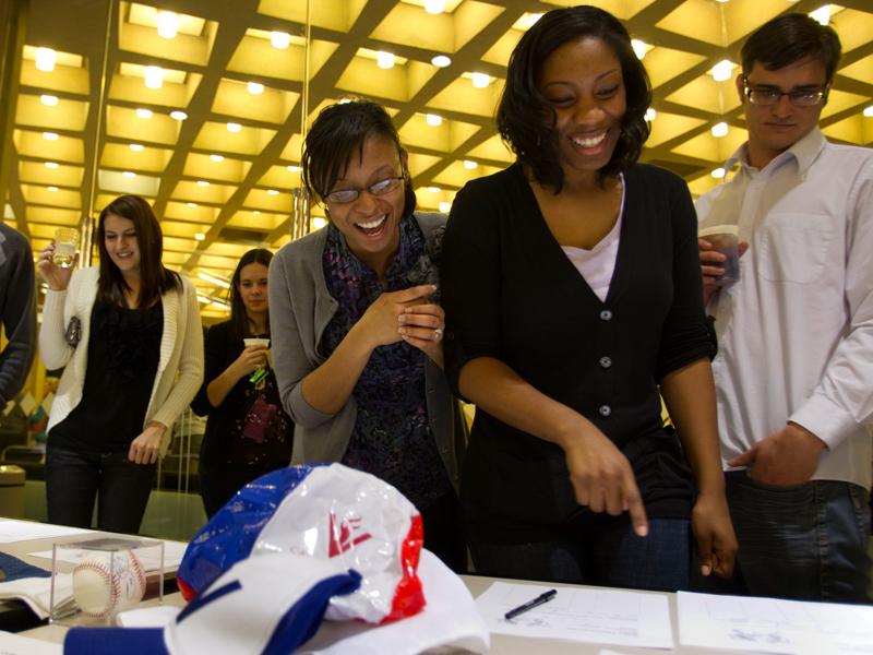 Some silent auction prizes were donated by students themselves.