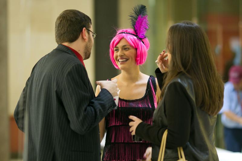 Cristina Covarrubias '11 as a pink-haired flapper