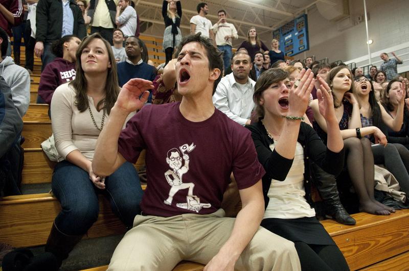 Joao Fernandes, '12, wearing a t-shirt designed for the event, which benefited the Chicago Law Foundation.