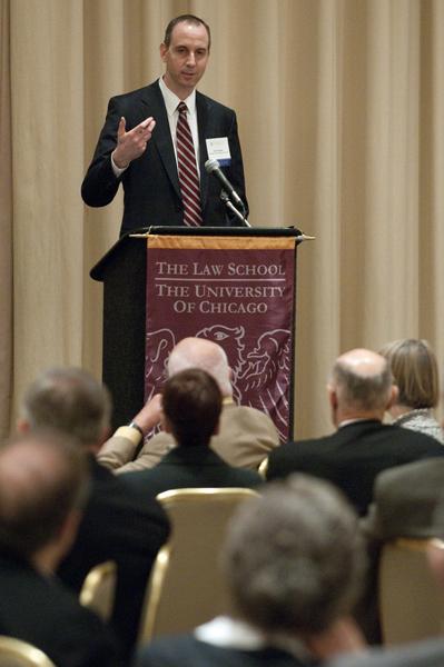 Professor Eric Posner delivered the Loop Luncheon's keynote address.