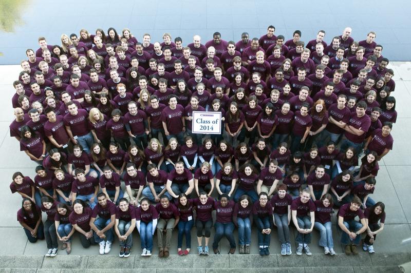 The Class of 2014 poses for a group photo by the reflecting pool. The Class of 2014 poses for a group photo by the reflecting pool.