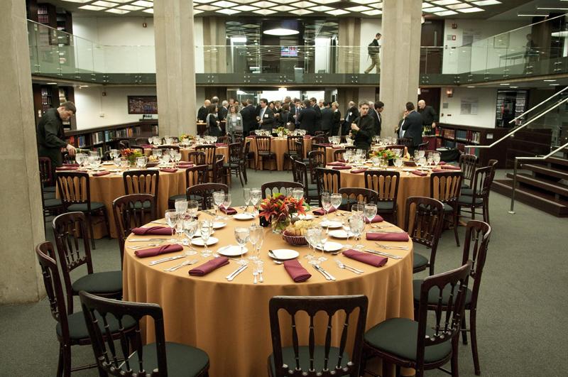 Dinner in the D'Angelo Law Library's Reading Room.