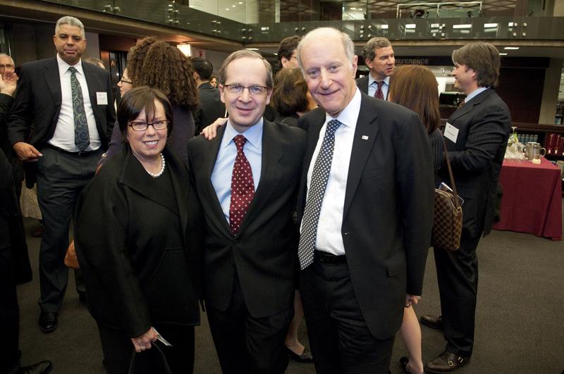 Professor Douglas Baird with Jill and John Levi.