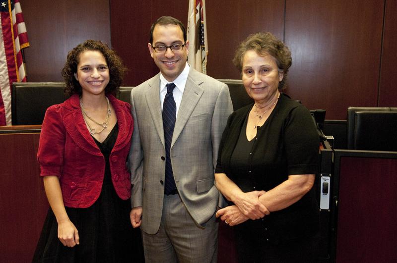 Lior Strahilevitz with his wife and mother.