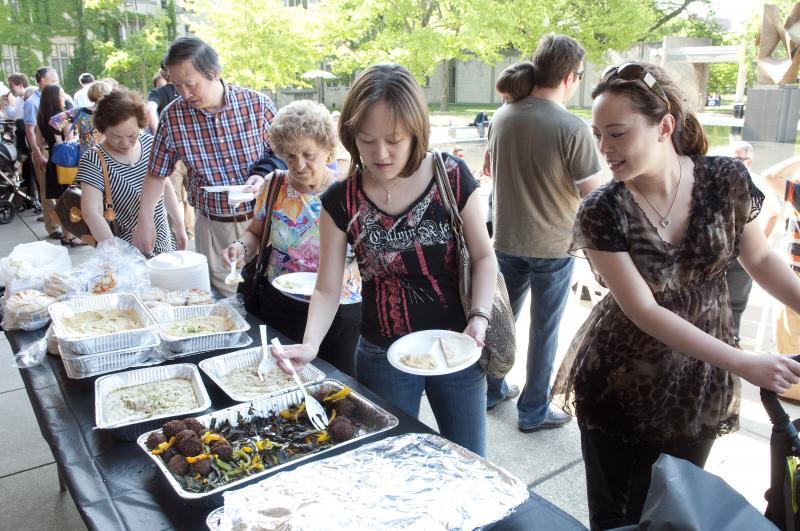 The graduating students and their families enjoyed one last Wine Mess. The graduating students and their families enjoyed one last Wine Mess.