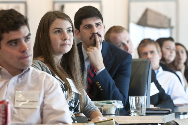 The 1Ls heard from many alumni, including lawyers, judges, and business leaders. The 1Ls heard from many alumni, including lawyers, judges, and business leaders.